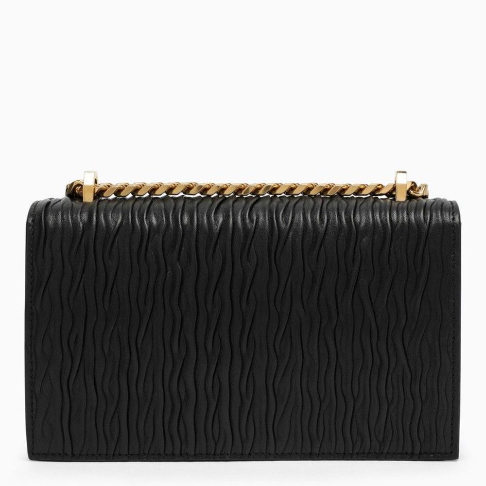 Alexander Mcqueen Jewelled Satchel Black Nappa Bag - Picture 4 of 6
